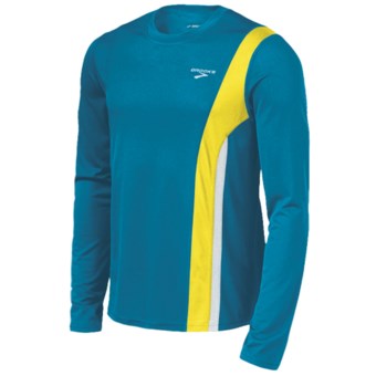 Brooks Rev II Shirt - Long Sleeve (For Men) in Atlantic/Sulphur