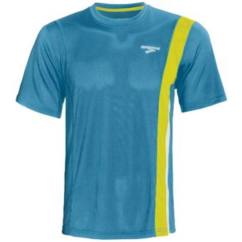 Brooks Rev II Shirt - Short Sleeve (For Men) in Atlantic/Sulphur