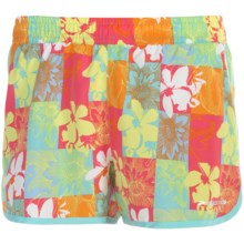 Brooks Versatile Woven Shorts - 3.5” (For Women) in Multi Flower Check/Slate - Closeouts