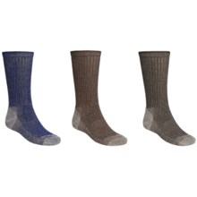 Browning Tipped Crew Socks - 3-Pack (For Men) in Navy Marl/Brown Marl/Black Marl - Closeouts