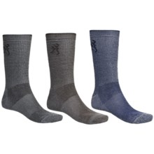 Browning Ultra Dri Socks - Crew, 3-Pack (For Men) in Navy/Brown/Black - Closeouts