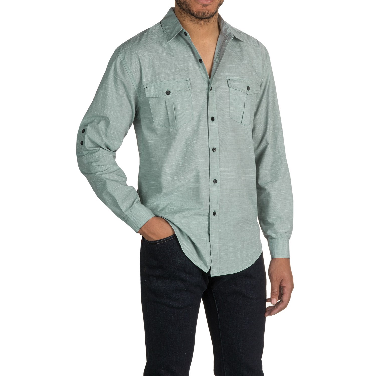 Bruno Space-Dyed Button-Up Shirt (For Men) - Save 50%