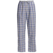 Brushed Cotton Dorm Pants (For Women) in Blue Plaid - 2nds