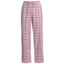 Brushed Cotton Dorm Pants (For Women) in Pink Plaid - 2nds