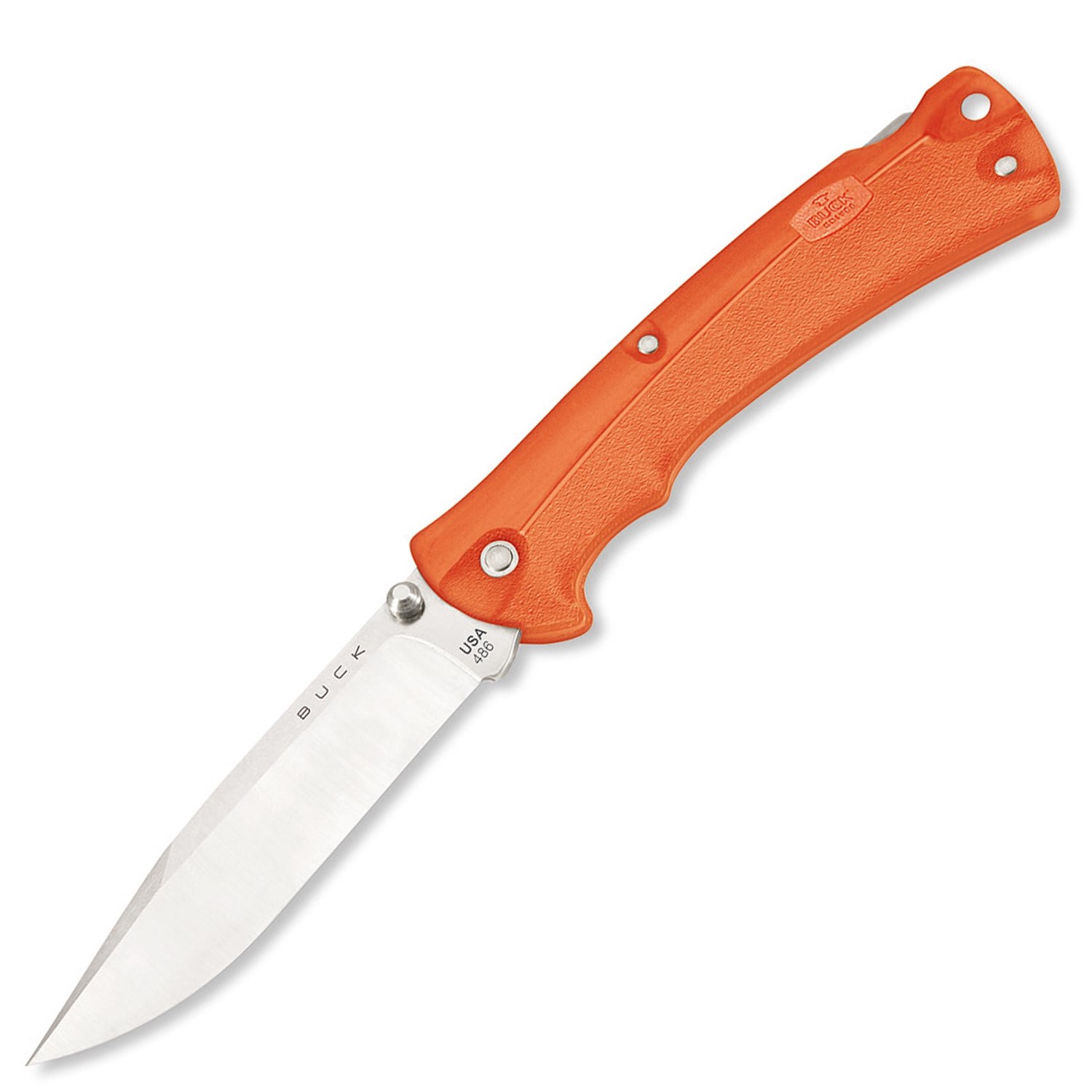Buck Knives Bucklite Max Folding Knife Straight Edge, Lockback in Orange