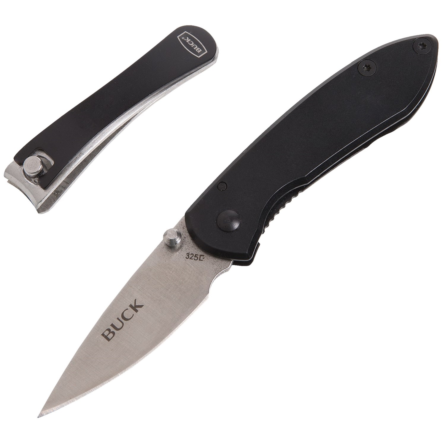 Buck Knives Folding Knife and Nail Clipper Set 2Piece, Stainless