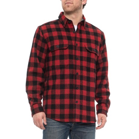 UPC 728175147893 product image for Buffalo Check Wool Shirt - Long Sleeve (For Men) - RED/BLACK (S ) | upcitemdb.com