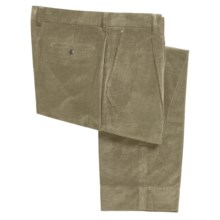 Bugatchi Uomo Corduroy Pants - Single Reverse Pleats, Cotton (For Men) in Moss - Closeouts