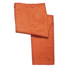 Bugatchi Uomo Cotton Casual Pants - Flat Front (For Men) in Pumpkin - Closeouts