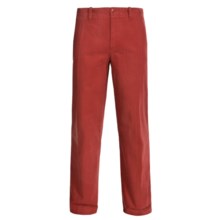 Bugatchi Uomo Cotton Casual Pants - Flat Front (For Men) in Red Orange - Closeouts