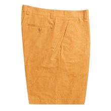 Bugatchi Uomo Striped Shorts - Linen-Cotton (For Men) in Orange - Closeouts