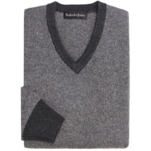 Bullock & Jones Brian Sweater - Cashmere, V-Neck (For Men) in Black - Closeouts