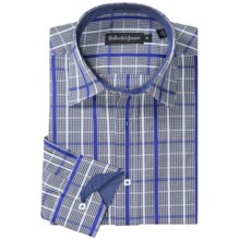 Bullock & Jones Charleston Mini-Check Shirt - Long Sleeve (For Men) in Blue/Charcoal - Closeouts