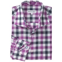 Bullock & Jones Cotton Check Shirt - Long Sleeve (For Men) in Pink/Navy - Closeouts
