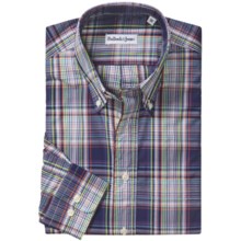 Bullock & Jones Cotton Shirt - Button Down, Long Sleeve (For Men) in Blue/Red/Green Plaid - Closeouts