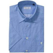 Bullock & Jones Cotton Shirt - Short Sleeve (For Men) in Light Blue Mini Dot - Closeouts