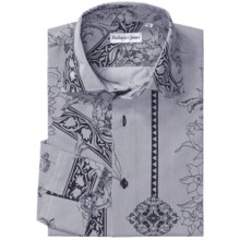 Bullock & Jones Floral-Print Shirt - Long Sleeve (For Men) in Charcoal Floral - Closeouts