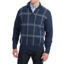Bullock & Jones Imperial Sweater - Zip Neck, Baby Alpaca (For Men) in Navy - Closeouts