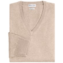 Bullock & Jones Luxe Wool-Cashmere Sweater - V-Neck (For Men) in Ecru - Closeouts