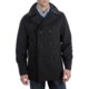 Bullock & Jones Luxe Wool Pea Coat - Leather Trim (For Men)