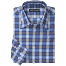 Bullock & Jones Pindot Plaid Sport Shirt - Long Sleeve (For Men) in Blue/Brown/White - Closeouts