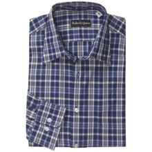Bullock & Jones Point Collar Shirt - Long Sleeve (For Men) in Blue/White/Dark Blue - Closeouts
