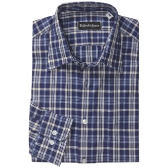 Bullock & Jones Point Collar Shirt - Long Sleeve (For Men) in Blue/White/Dark Blue