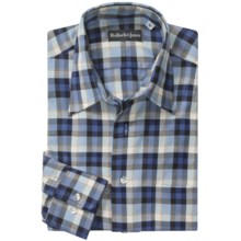 Bullock & Jones Point Collar Shirt - Long Sleeve (For Men) in Cream/Blue/Black - Closeouts