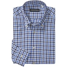 Bullock & Jones Point Collar Shirt - Long Sleeve (For Men) in White/Navy/Soft Blue - Closeouts