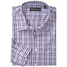 Bullock & Jones Point Collar Shirt - Long Sleeve (For Men) in White/Purple/Navy - Closeouts