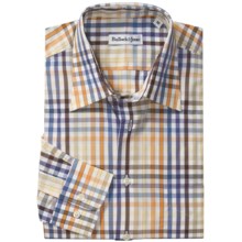 Bullock & Jones Point Collar Shirt - Long Sleeve (For Men) in Yellow/Blue/Brown - Closeouts