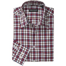 Bullock & Jones Roberto Check Shirt - Long Sleeve (For Men) in Merlot/Tan - Closeouts