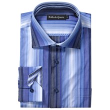 Bullock & Jones Stripe Shirt - Long Sleeve (For Men) in Blue/Dark Blue/White - Closeouts