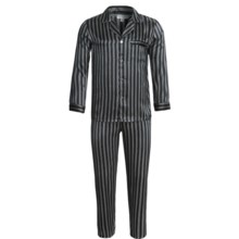 Bullock & Jones Sullivan Silk Pajamas - Long Sleeve (For Men) in Black - Closeouts