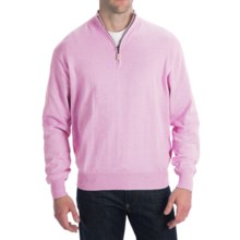Bullock & Jones Sweater - Cotton-Cashmere Blend, Zip Neck, Long Sleeve (For Men) in Pink - Closeouts
