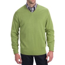 Bullock & Jones V-Neck Sweater - Silk-Cotton-Cashmere (For Men) in Green - Closeouts