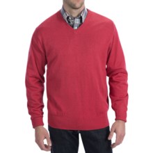 Bullock & Jones V-Neck Sweater - Silk-Cotton-Cashmere (For Men) in Red - Closeouts