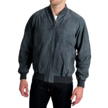 Bullock & Jones Vintage Baseball Jacket - Goat Suede (For Men) in Navy - Closeouts