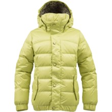 Burton Allure Puffy Down Snowboard Jacket - 550 Fill Power (For Girls) in Sunnylime - Closeouts