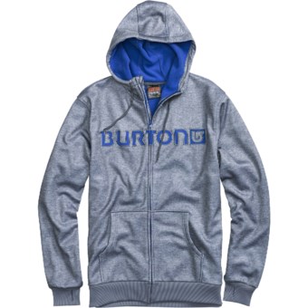 Burton Bonded DRYRIDE Thermex Hoodie Sweatshirt - Full Zip (For Men) in Gray Heather