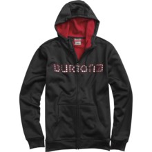 Burton Bonded DRYRIDE Thermex Hoodie Sweatshirt - Full Zip (For Men) in True Black - Closeouts