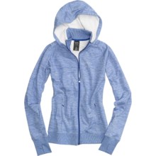 Burton Dawn Fleece Hoodie Sweatshirt - Full Zip (For Women) in Heron Blue Heather - Closeouts