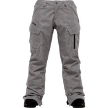 Burton Fly Snow Pants - Waterproof, Insulated (For Women) in Bright White Prince Of Wales Plaid - Closeouts