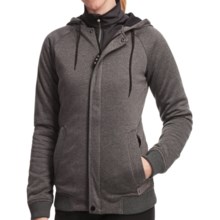 Burton Parker Hoodie Sweatshirt - Insulated, Full Zip (For Women) in True Black Heather - Closeouts