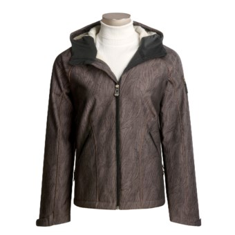 Burton Sanctuary Jacket - Soft Shell (For Women) in True Black Feather Jaquard