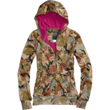 Burton Scoop Hoodie Sweatshirt - Full Zip (For Women) in Paint Camo - Closeouts