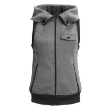 Burton Starr Fleece Vest - Hooded (For Women) in True Black - Closeouts