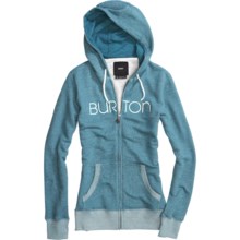 Burton Sundance Hoodie Sweatshirt - Full Zip (For Women) in Heather Spruce - Closeouts