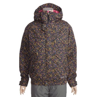 Burton Tabloid Jacket - Insulated (For Women) in True Black Liberty Dot Print