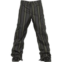 Burton The White Collection Smuggler Snow Pants - Waterproof (For Men) in Flint Stripe - Closeouts